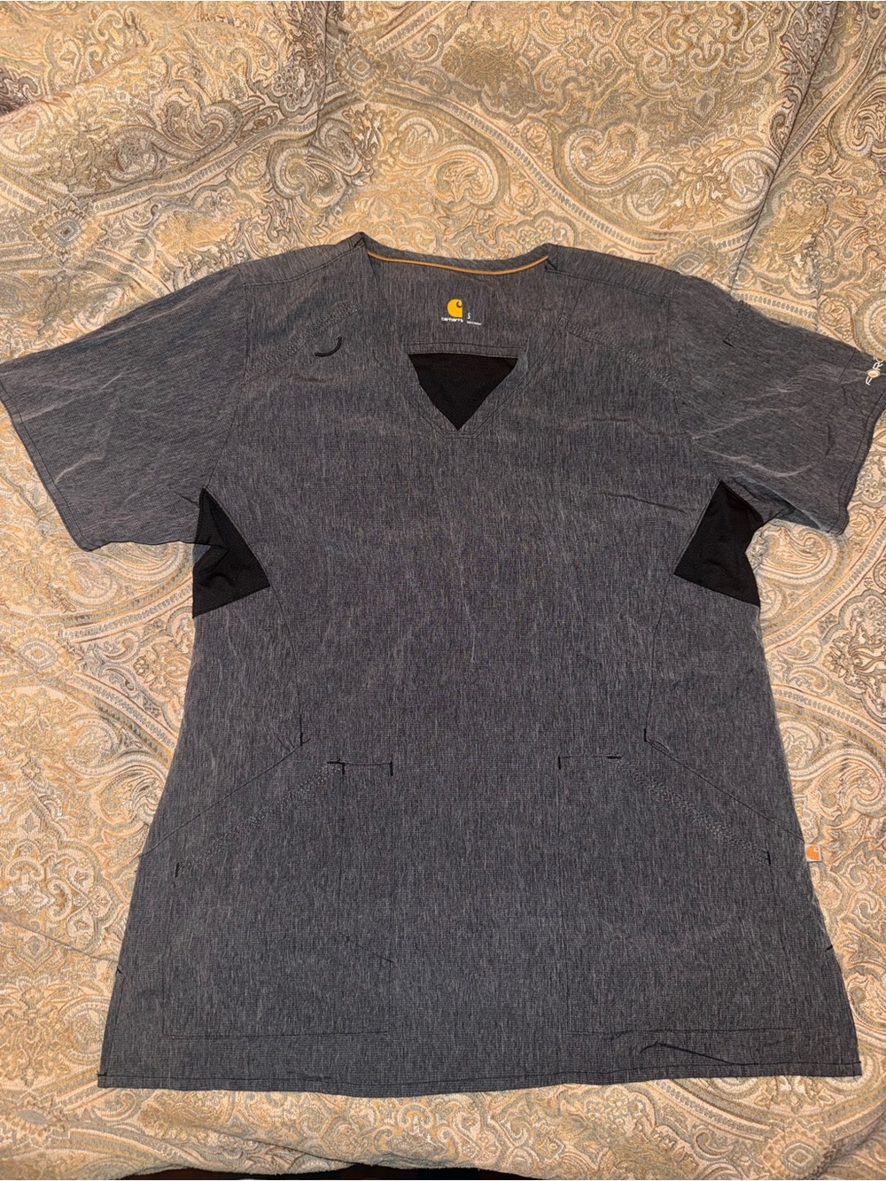Carhartt  Short Sleeve Scrub Top - Charcoal